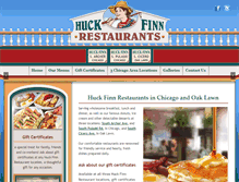 Tablet Screenshot of huckfinnrestaurant.com